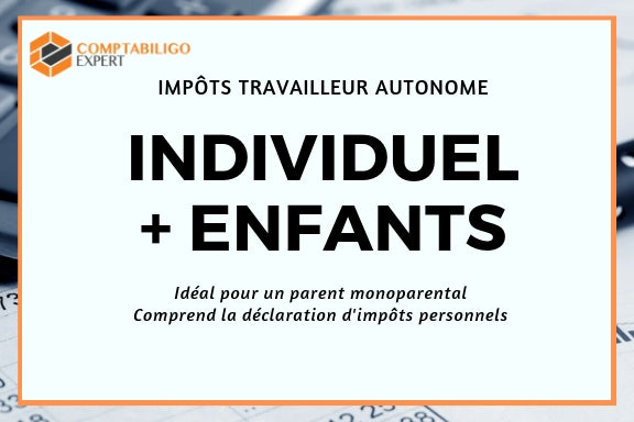 Impôts entreprise individuelle - Célibataire + enfant(s) + 1 entreprise individuelle